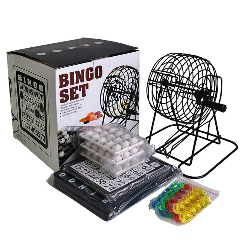 Party Games Large Groups - Mesin Bingo Lottery baja Set kandang