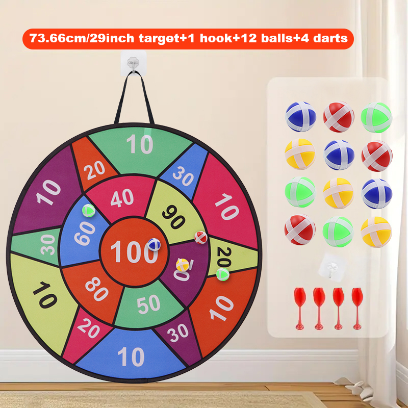 Party Games For 5 Year Olds Indoors - Papan dart bola lengket - 12