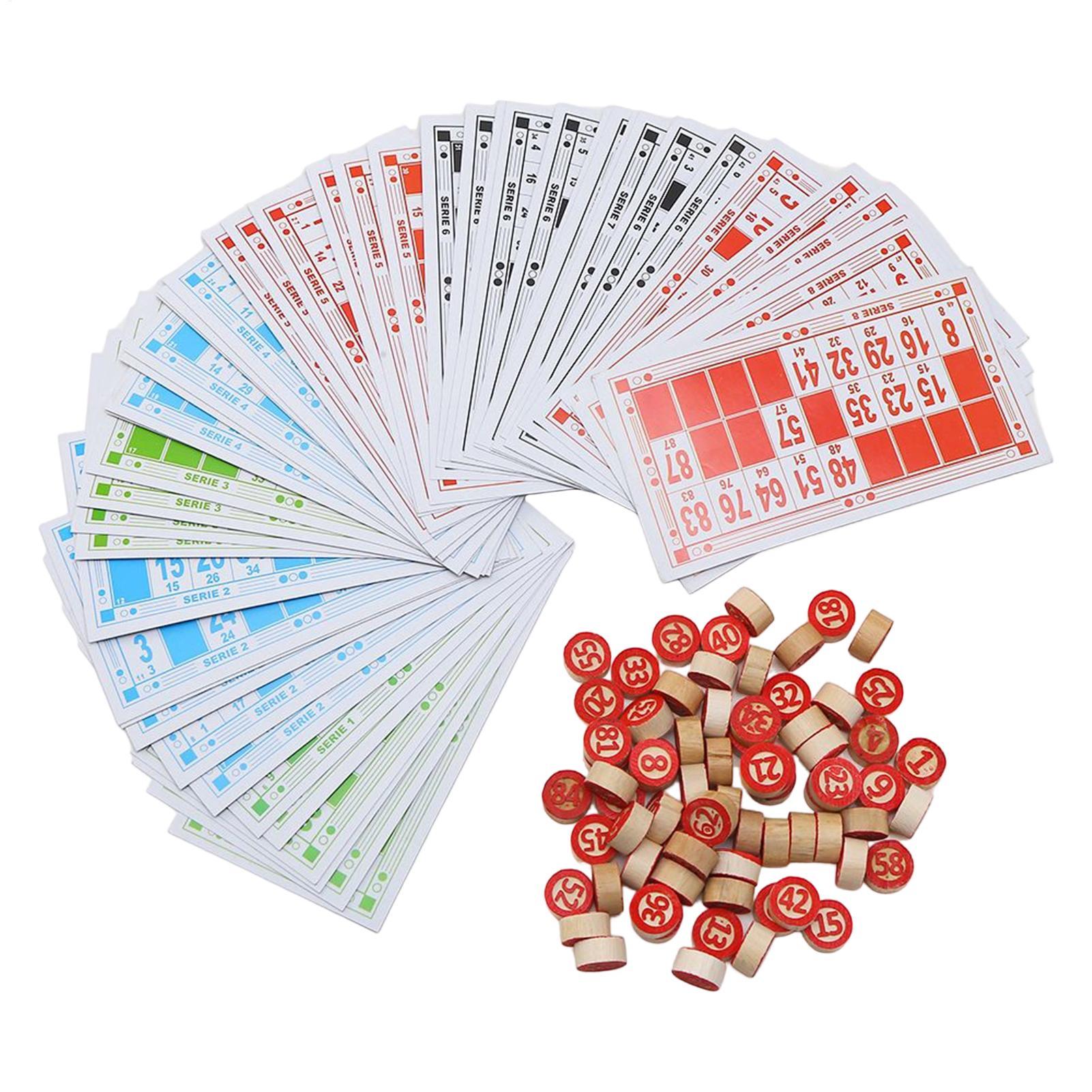 Party Games Large Groups - Permainan Bingo Kayu Vintage Set Kartu