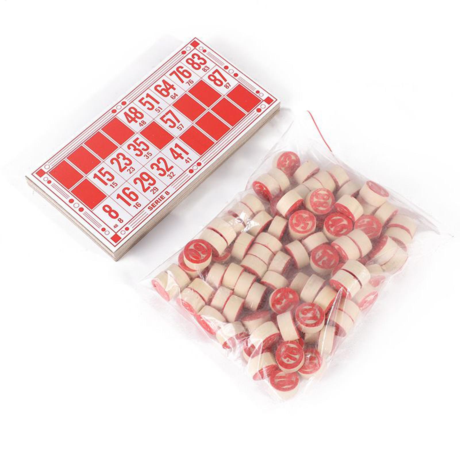 Party Games Large Groups - Permainan Bingo Set Vintage Kayu Mainan