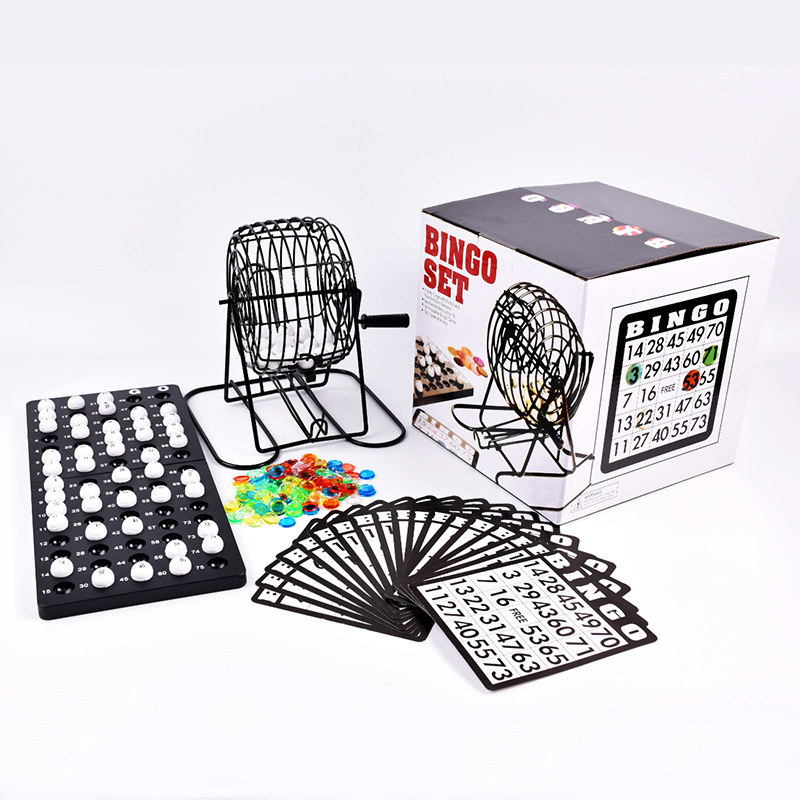 Party Games Large Groups - Mesin Lotre Bingo, Set Kandang Permainan