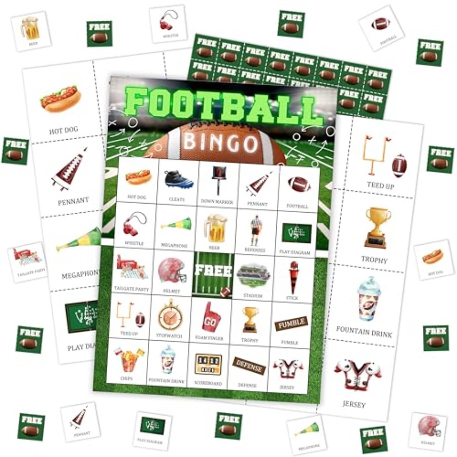 Party Games Large Groups - Kartu Permainan Bingo Pesta Sepak Bola,