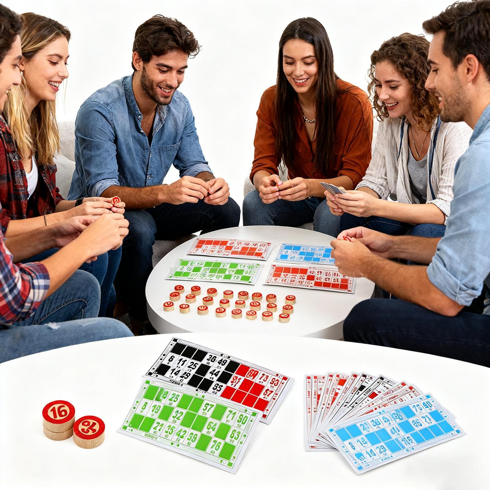 Party Games Large Groups - Permainan Kartu Bingo Mainan Interaktif Kayu