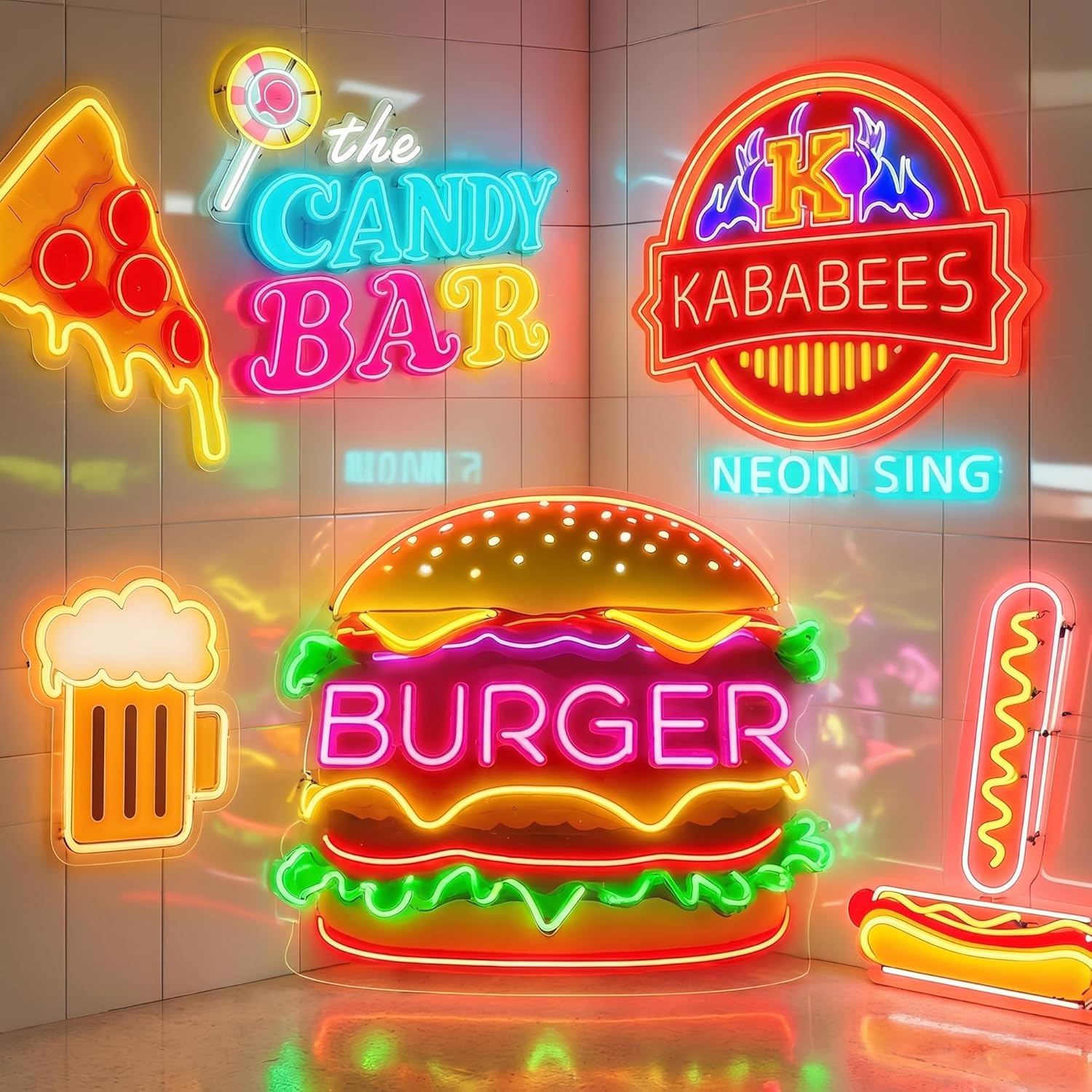 Lampu Neon LED Custom, Dekoras - Party Games Name ulasan dan harga