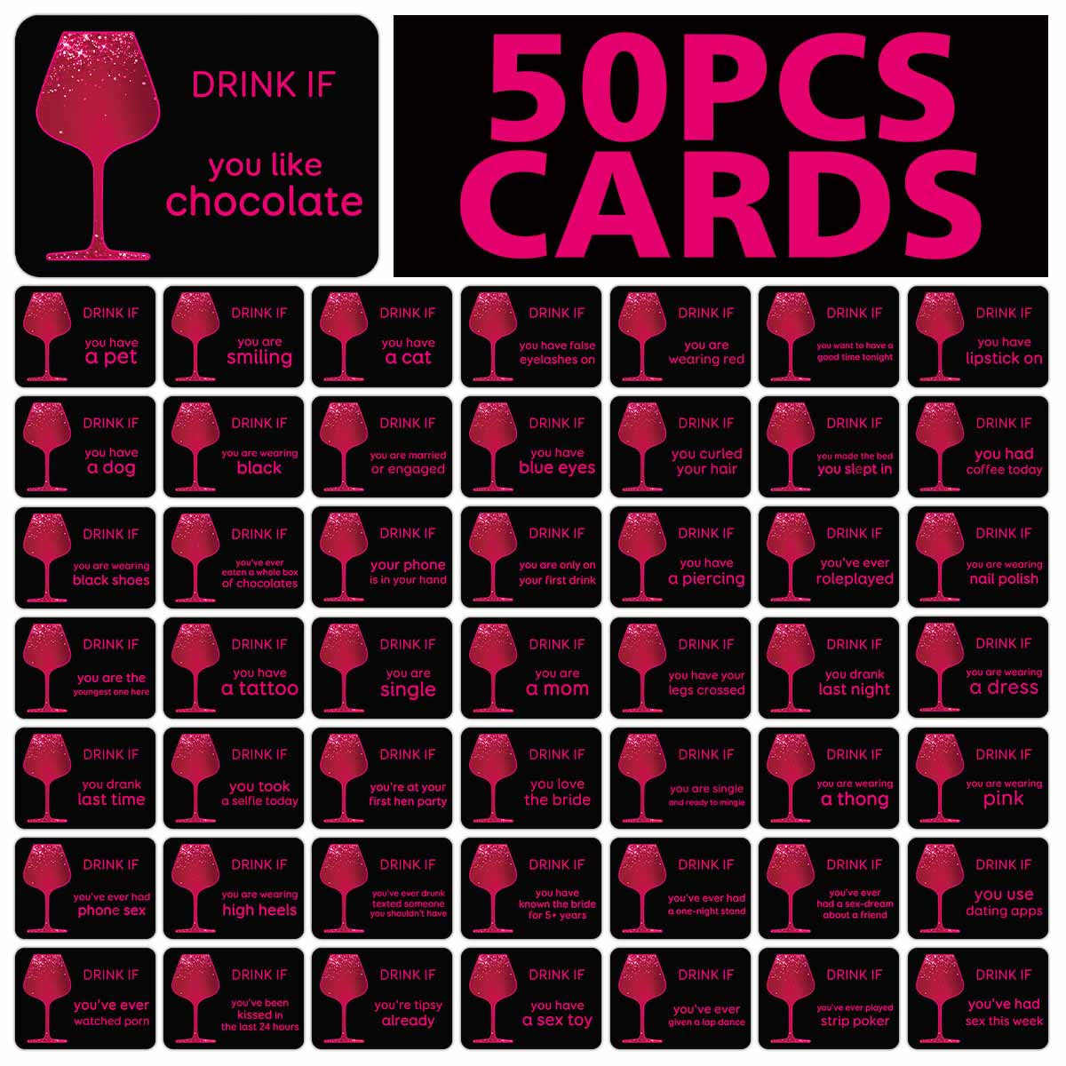 50 Buah Kartu Permainan Minuma - Party Games Bachelorette ulasan dan harga