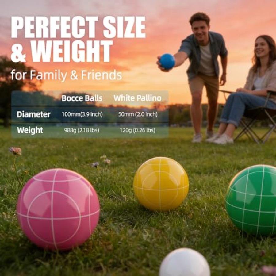 Set Bola Bocce untuk Halaman B - Bocce Ball Lawn ulasan dan harga